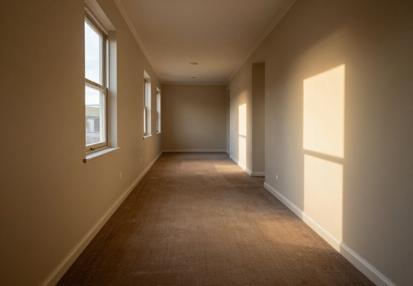 Restored living room in Heckenberg after flood restoration